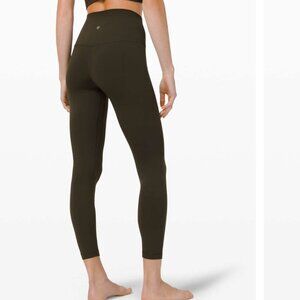 Lululemon Align Pant II 25" Dark Olive Green Leggings 6
